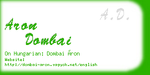 aron dombai business card