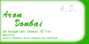 aron dombai business card